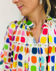 The Artist Palette viscose linen blouse