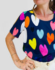 Coloured Hearts Jersey T'shirt