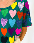 Quilted Hearts Jersey T'shirt