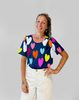 Coloured Hearts Jersey T'shirt