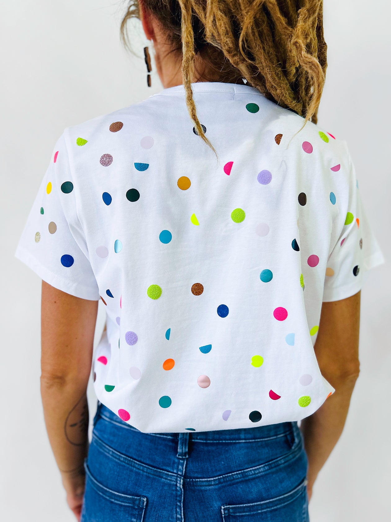 Spot vinyl 100% cotton T&#39;shirt