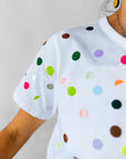 Confetti hand cut vinyl jersey top