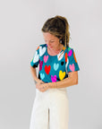 Coloured Hearts Jersey T'shirt