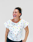 The Artist Shapes recycled linen top